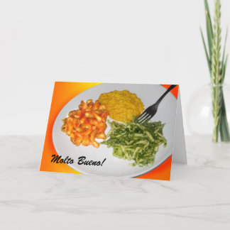 Cartão da massa de Molto Bueno