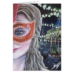 cartão da meia-noite do carnaval