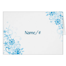 Cartão da mesa da flor da estrela azul