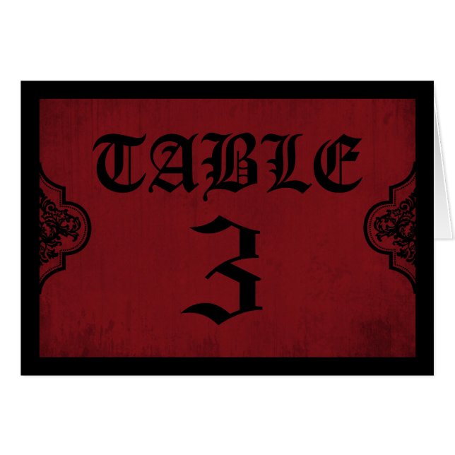 Cartão da mesa da noiva do vampiro (Frente horizontal)