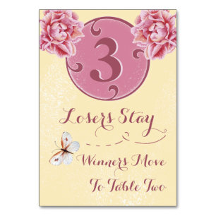 Cartão da mesa de Bunco - peônia cor-de-rosa #3