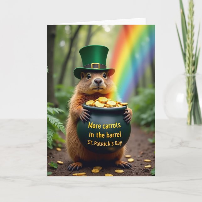 Cartão da Moeda de Ouro do Groundhog Sortudo (Frente)