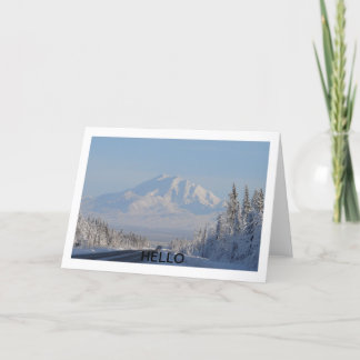 Cartão da montanha olá!