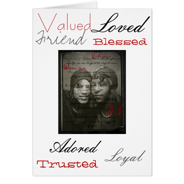 Cartão da mulher do afro-americano dos provérbio (Frente)