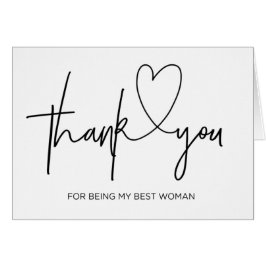 Cartão da mulher dos cartões de agradecimentos do