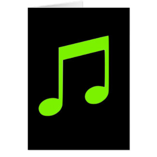 Cartão da música do verde limão