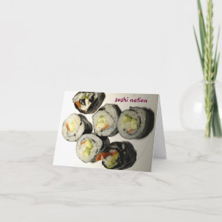 Cartão da nação do sushi