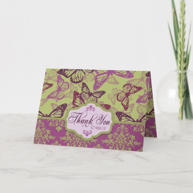 Cartão da namoradeira TY dos beijos da borboleta (Frente)