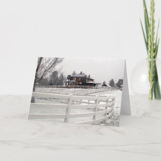 Cartão da neve do Natal (Frente)