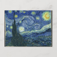 Cartão da noite estrelado de Van Gogh