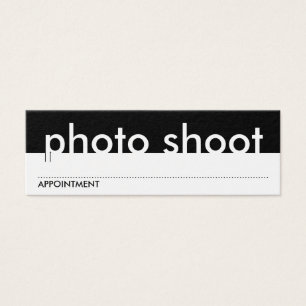 cartão da nomeação da sessão fotográfica