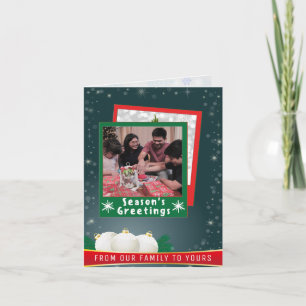 Cartão Da Nossa Família Para A Sua Foto De Natal