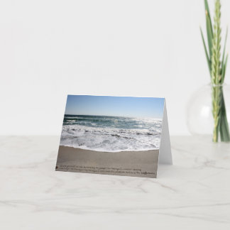 Cartão da oração de Beachwrite'sSerenity