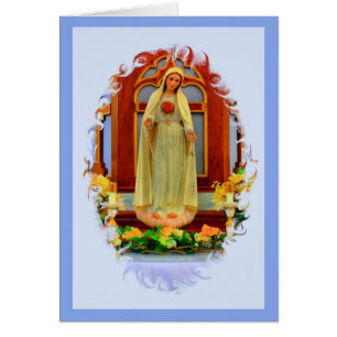 Cartão da oração de Memorare - imagem de Fatima