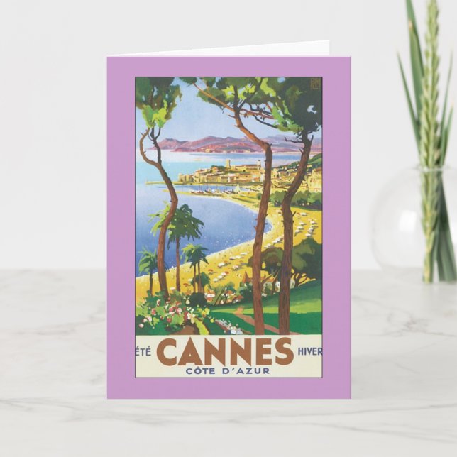Cartão da paisagem de Cannes (Frente)