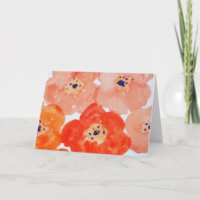 Cartão da papoila (Frente)