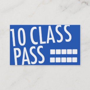 Cartão da passagem da classe do cartão de visita