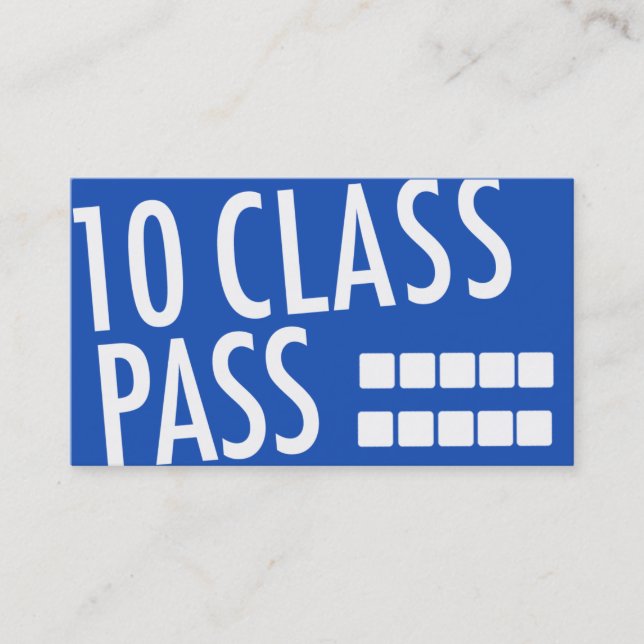 Cartão da passagem da classe do cartão de visita (Frente)