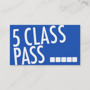 Cartão da passagem da classe do cartão de visita 5