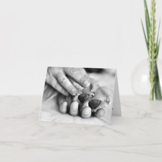 Cartão da pata e da mão