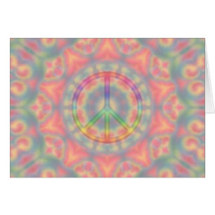 cartão da paz da tintura do laço