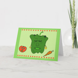 Cartão da pimenta e dos amigos