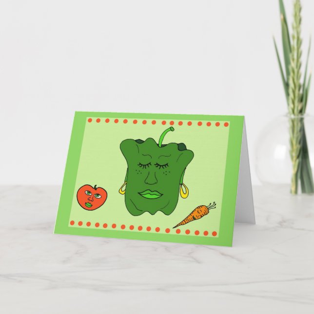 Cartão da pimenta e dos amigos (Frente)