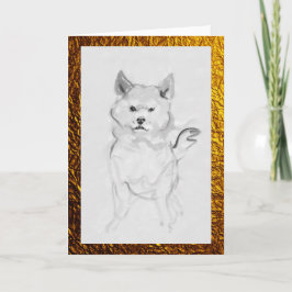 Cartão da pintura da lavagem da tinta do animal de