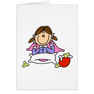 Cartão da pipoca e dos pijamas