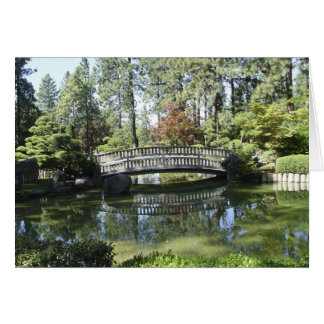 Cartão da ponte do jardim