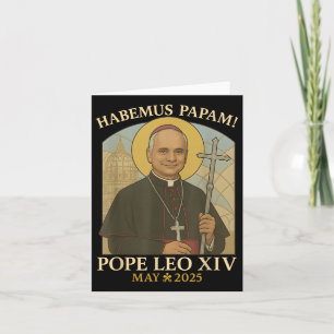 Cartão Da Pope Da América O Papa Leo Xiv Do Papa De Chica
