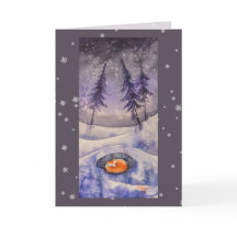 Cartão da raposa do sono