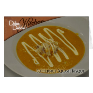 Cartão da receita - Bisque da polpa de Butternut