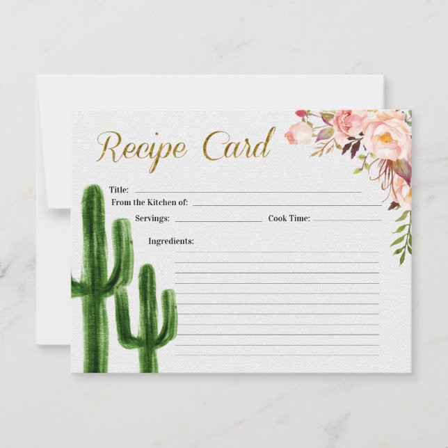 Cartão da receita do chá de panela do amor do (Frente)