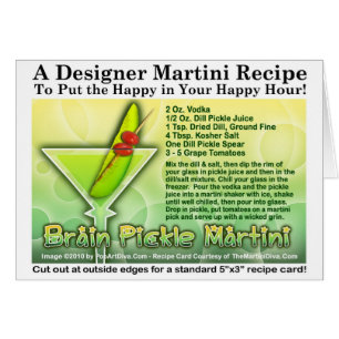 Cartão da receita do Dia das Bruxas Martini da