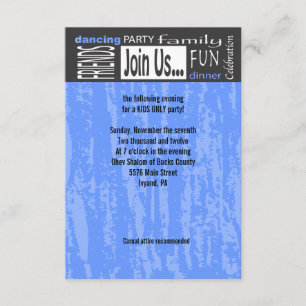 Cartão da recepção do partido do bastão do bar dos