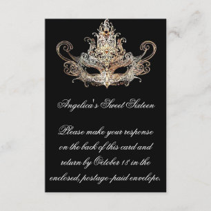 Cartão da resposta da bola de mascarada com