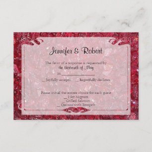 Cartão da resposta do aniversário do rubi 40th