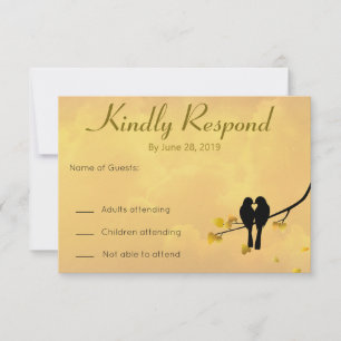 Cartão da resposta do aniversário dos pássaros