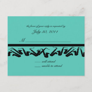 Cartão da resposta do Saxophone/