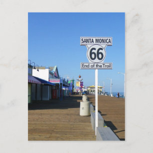 Cartão da rota 66 de Santa Monica!