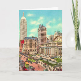 Cartão da Rua 42 & 5ª Av. em NYC