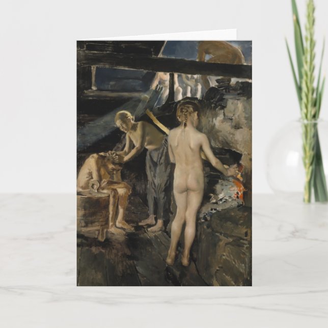 Cartão da sauna de Gallen-Kallela (Frente)