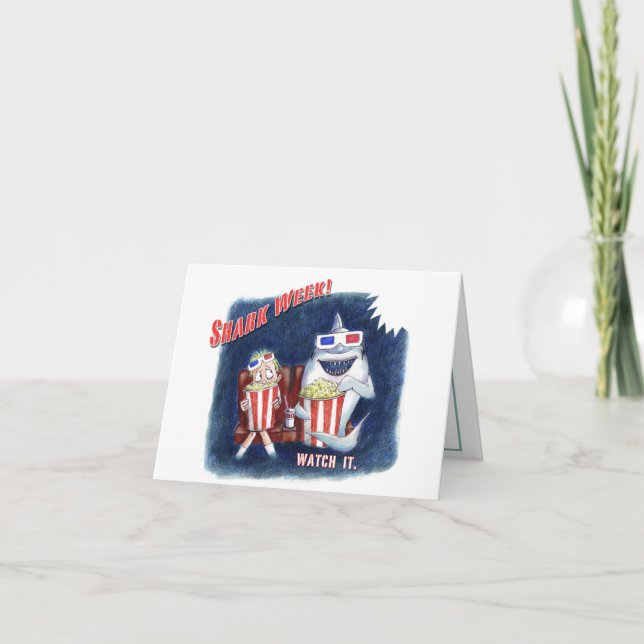 Cartão da semana do tubarão (Frente)