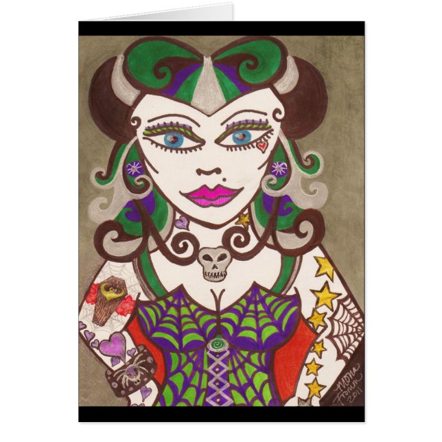 Cartão Da "senhora Web " (Frente)