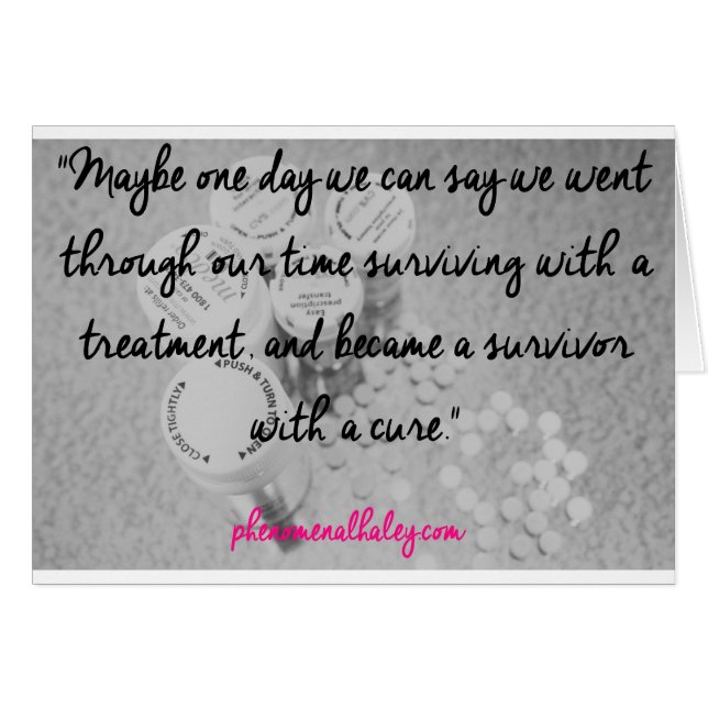 Cartão da sobrevivência (Frente Horizontal)