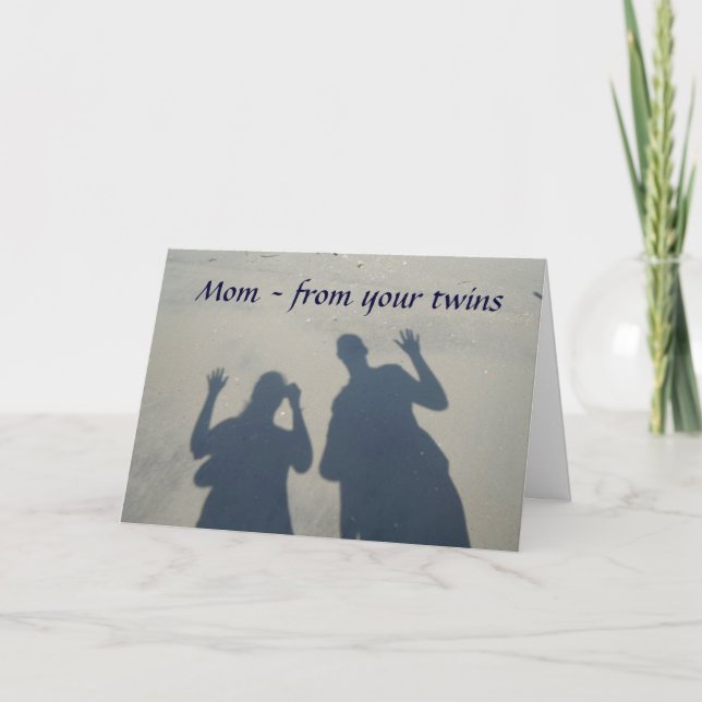 Cartão DA SUA MÃE gêmea no seu aniversário (Frente)