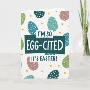 Cartão da Temporada de Páscoa Eggcited