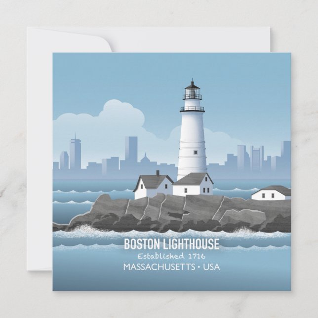 Cartão da Torre de Luz de Boston (Frente)