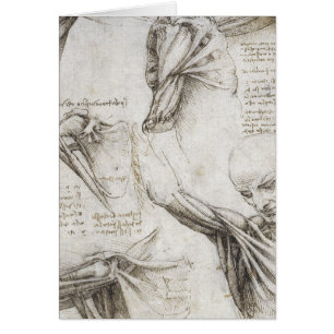 Cartão Da Vinci, Leonardo - estudo da anatomia